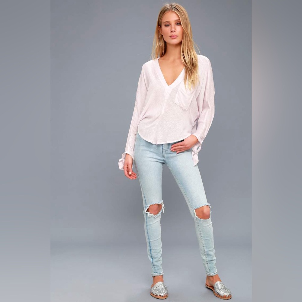 Free People Morning Dolman Sleeve Gauze Top